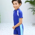 thumbnail image 6 of URMAGIC Boys Girls One Piece Swimsuit, Little Kid Bathing Suit Zipper Rash Guard Sunsuit Short Sleeve Swimming Suit Surfing Bodysuit 5-14 Years, 6 of 11