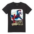thumbnail image 1 of Spider-Man  Adult Happy Thwipmas Christmas Window T-Shirt, 1 of 6