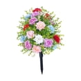 thumbnail image 3 of Rosa artificial conmemorativa con estaca para el suelo, púas florales, rosas falsas Multicolor, 3 of 9