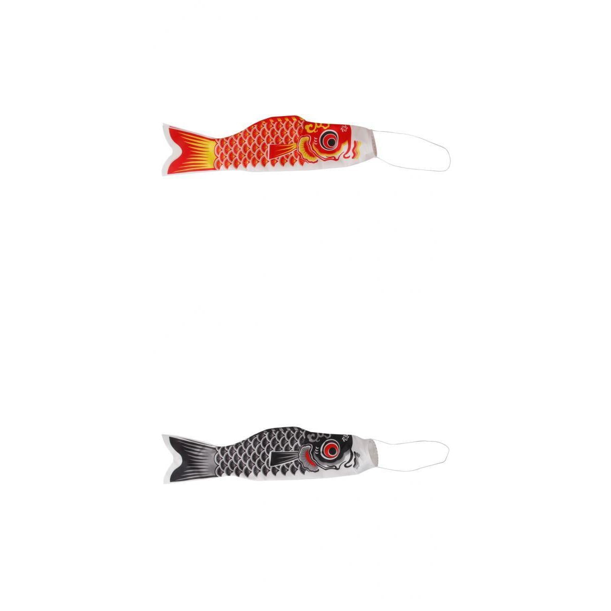 100cm Koi Nobori Windsock Red Satin Fish Kite Japanese Carp Flag Decoration 