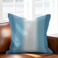 thumbnail image 2 of Throw Pillow Covers, Aqua Blue Striped Decorative Throw Pillow Covers 18x18 Inch, Blue White Ombre Farmhouse Gradient Square Linen Pillow Cases for Couch/Living Room/Sofa, 2 of 9