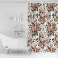 thumbnail image 4 of Small Stall Shower Curtain 36x78 Inch Narrow Half Size Pink Pumpkin Roses Bath Curtains Bathroom Decor Fall Rustic Botanical Floral Waterproof Fabric Shower Curtain Set with Hooks 36 Inch, 4 of 6