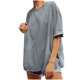 thumbnail image 2 of Karight Womens Oversized Tshirts Summer Casual Short Sleeve Crew Neck T Shirt Loose Fit Side Slit Tee Tops, 2 of 9