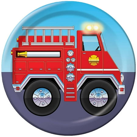 Firefighter Dessert Plates, 8pk