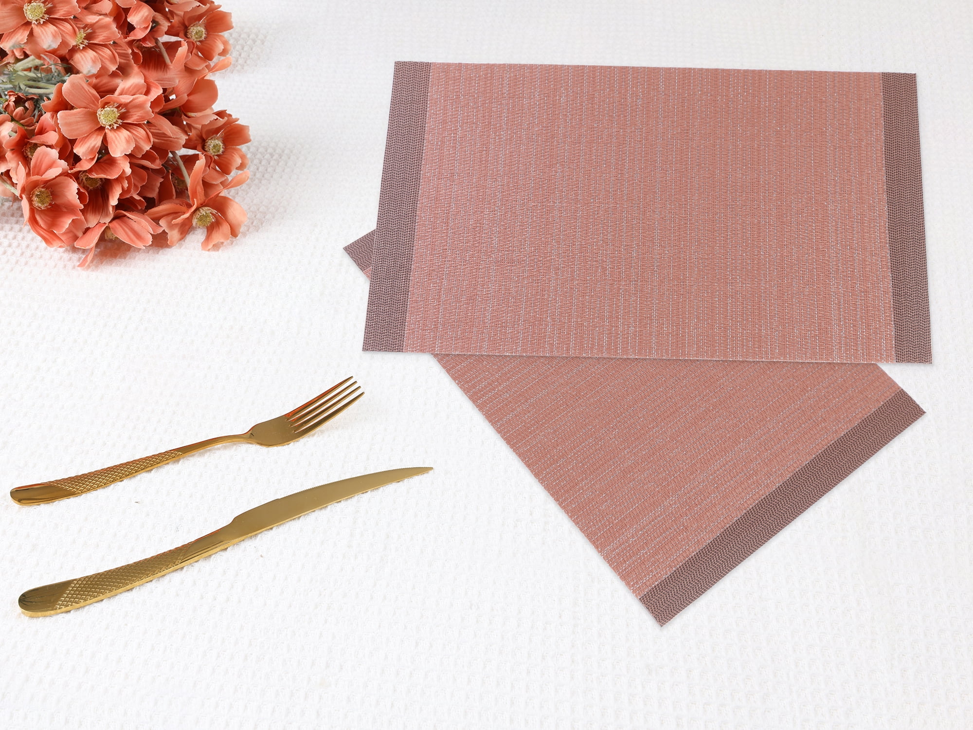 Unique Bargains Set of 8 Washable Placemats for Kitchen Dining Table Decor Coffee