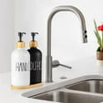 thumbnail image 6 of Qtmnekly Hand and Dish Soap Dispenser for Kitchen Sink - Farmhouse Kitchen Soap Dispenser Set with Tray (Black & White), 6 of 6