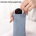 thumbnail image 6 of yulier Leather Eyeglasses Case PU Soft Sunglasses Pouch Squeeze Top Portable Glasses Case for Men Women, Headphone Cable Organizer Bag for Travel, 6 of 6
