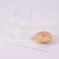thumbnail image 5 of Mainstays Gobelet En Verre Nervuré Clair Avec Paille – 532 ml, 5 of 5