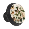 thumbnail image 2 of Vintage Floral Plant Butterflies 35MM Round Glass Cabinet Knobs, Kitchen Knobs for Drawer Dresser Cupboard Wardrobe Modern Pulls Handles Hardware, Set of 12, 2 of 6