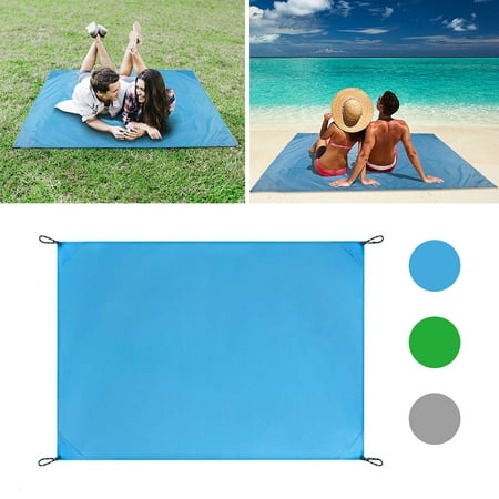 EEEkit Sand Free Beach Mat Blanket + Storage Bag,Sand Proof Magic Sandless Sand Dirt & Dust Disappear Fast Dry Easy to Clean Waterproof Rug Avoid Sand Dirt and Grass Keep Everything