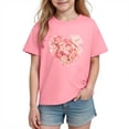 thumbnail image 3 of Piuwrlz Girls Short T-Shirts Kids Graphic Shirts Tops Cotton Pullover Pink Size 3 Years, 3 of 10