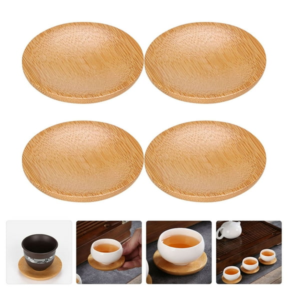 AURARMLET Table Coasters for Drinks Bamboo Protect Table General Users Office 4pcs
