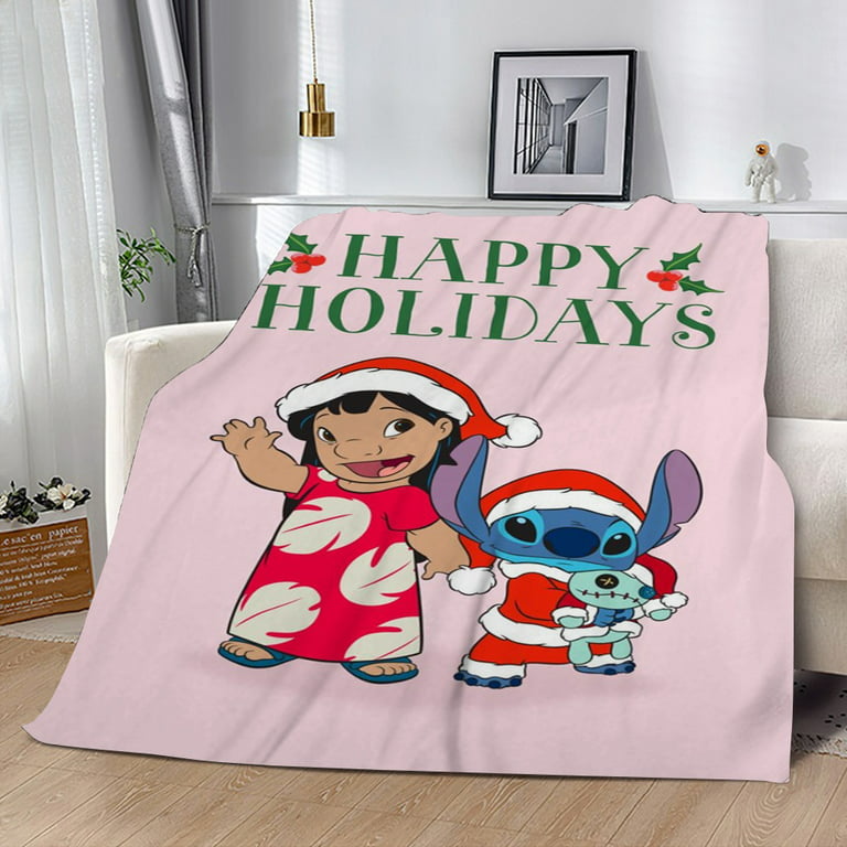 Mengen Lilo & Stitch Blanket Flannel Fleece Bedding Blankets All Season Ultra Soft for Bed Couch Chair Fit Kids and Adults, Size: XL-150*200cm, Other