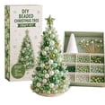 thumbnail image 5 of Dreamy Candy Style Christmas Tree Pearl Beaded Art DIY Craft Kit, 3D Sparkling Gentle Color Pearls Diamond Beads Craft Kit for Holiday Table Mantel Window Home Decoration Festive Friendship Gift, 5 of 5