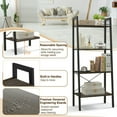 thumbnail image 6 of Resenkos Bookshelf,Shelf, Open Bookcase Book Shelf,Storage Shelf Unit Plant Stand,4-Tier Bookshelf with Metal Frame and Adjustable Foot Pads-Oak, 6 of 7