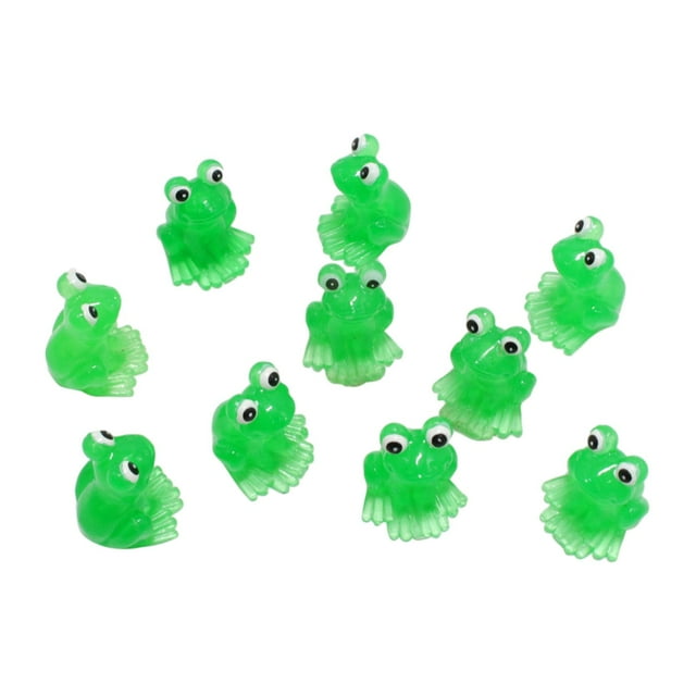 10 Uds estatua de rana figuras de resina manualidad para regalo DIY accesorios de jardín adornos de paisaje para terrario micropaisaje al aire libre