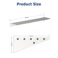 thumbnail image 4 of SAINSPEED Metal Kitchen Rack for Storage and Organization, 12" x 60" Stainless Steel Wall Mount Shelf with 10 S Hooks for Hanging Pots, Pans, Cookware in Home and Restaurant, 4 of 7