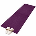thumbnail image 2 of 2'x6' Rug Runners for Hallways Kitchen, Purple Burlap Texture Non Slip Entryway Beside Floor Carpet Runner, Farmhouse Vintage Purple Washable Laundry Room Bedroom Throw Rugs Mat for Family Pet, 2 of 8