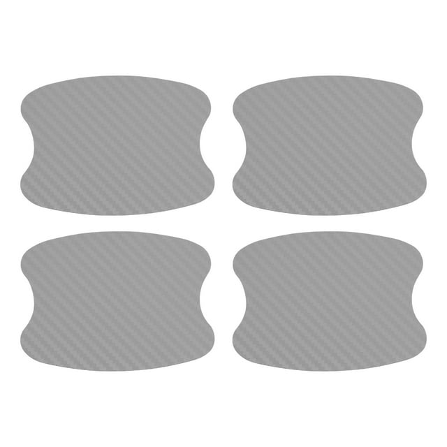 Protector de Rasguños para Manijas de Puertas de Autos Magnético Único Bargains 73x95mm Película Protectora Anti-Rasguños Tono de Fibra de Carbono Plateado 4 Pcs