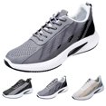 thumbnail image 2 of NOKIO Men's Fashion Sneakers Lightweight Breathable Knit Walking Shoes with Soft Insole and Durab𝗅e Sole, Versatile 𝖫a𝖼e Up Casual Running Shoes for Gym Training Workout, Daily Sport Wear, 2 of 8
