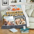 thumbnail image 5 of Custom Blanket with Picture Customized Blankets with Photos Personalized Gifts for Birthday Anniversary Christmas New Year, 10 Photos, 50x60 Inch(Minky Fleece), 5 of 6
