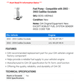 thumbnail image 2 of Fuel Pump - Compatible with 2002 - 2003 Cadillac Escalade, 2 of 2