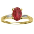thumbnail image 2 of Tommaso Design� Genuine Ruby and Diamond Engagement Ring, 2 of 9