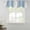 blue, variant on Turquoise Aqua Stripes Tie Up Valance Curtains for Windows, Kitchen Curtains Window Treatments, Modern Minimalist Abstract Lines Short Window Shades Valances for Bedroom Bathroom Cafe 42"x18"