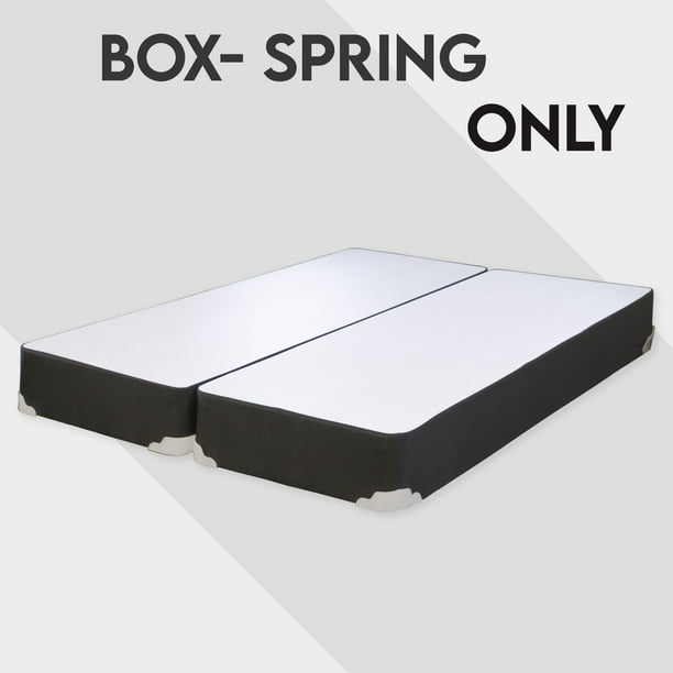 OPATCFRM Wayton 4" Split Fully Assembled Wooden Box Spring, Black, Twin