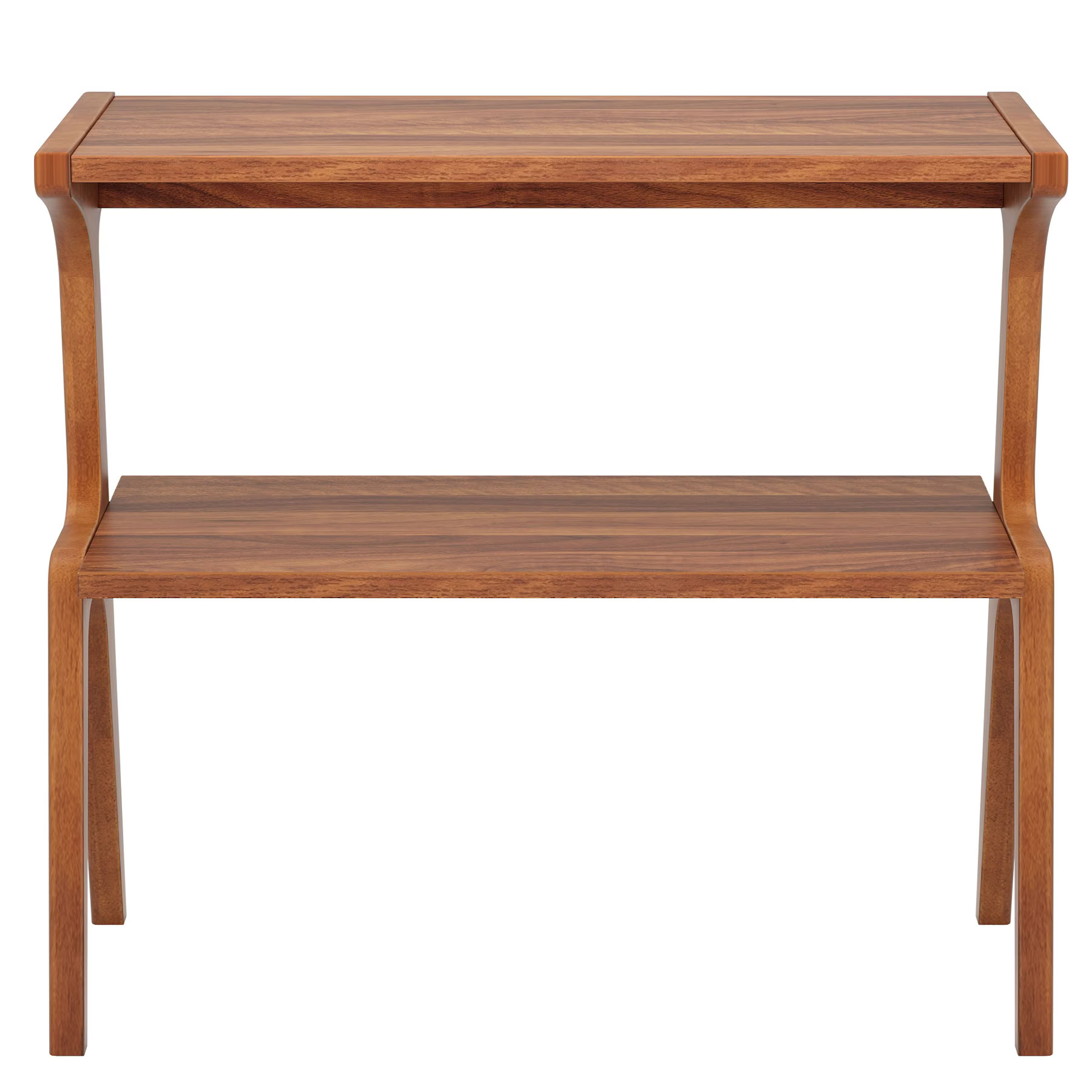 MAYEERTY 2-Tier Wood End Table, Modern Farmhouse Sofa Side Table with Storage Shelf, Accent Table for Living Room, Bedroom, Small Spaces