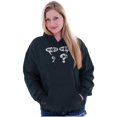 thumbnail image 3 of Funny Wait What Punctuation Joke Unisex Plus Fleece Graphic Hoodie Brisco Brands 3X, 3 of 5