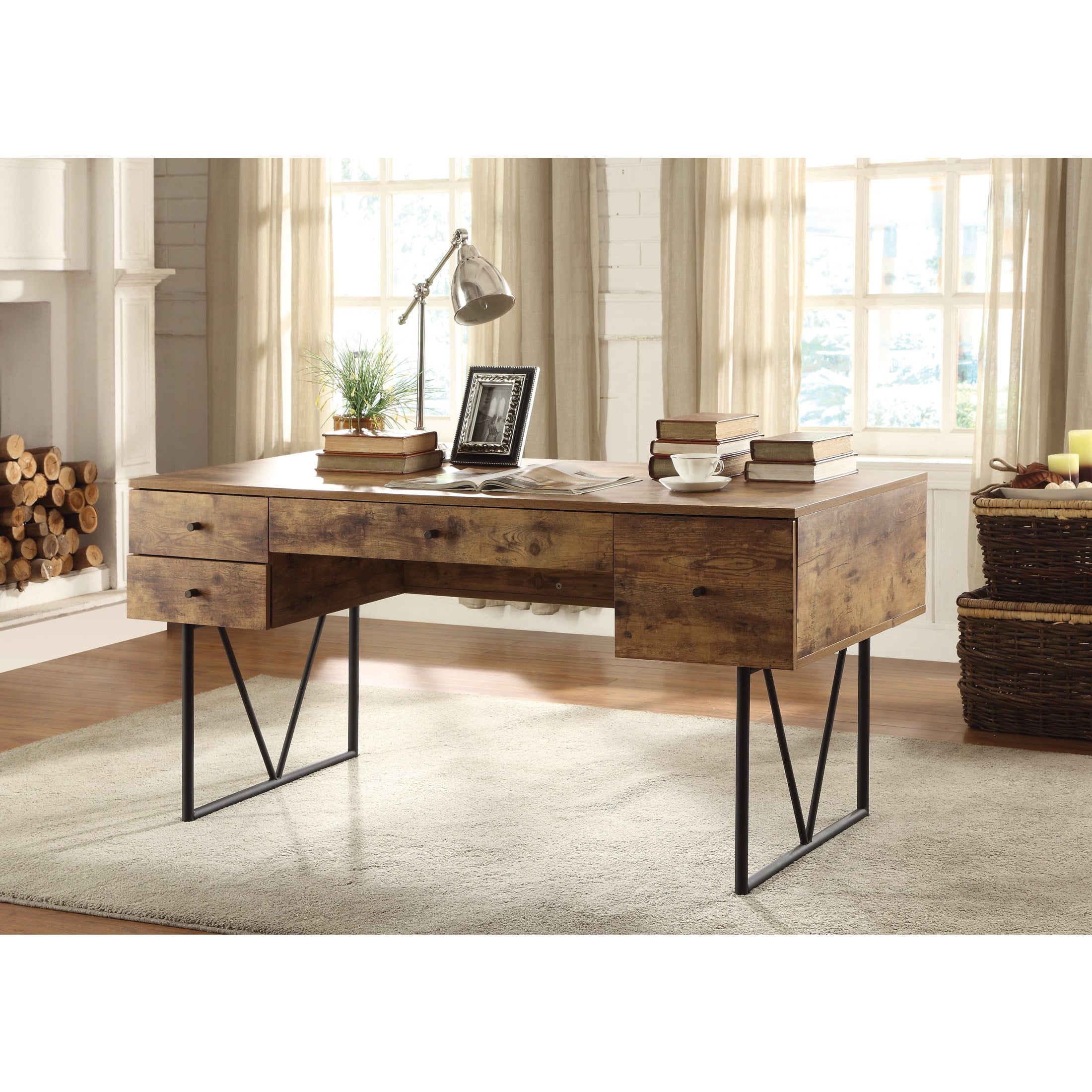Coaster Company Antique Nutmeg 4 Drawer Writing Desk Table Top Coaster Company Antique Nutmeg 4 Drawer Writing Desk Table Top Durable