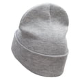 thumbnail image 2 of Skater Embroidered 12 Inch Long Knitted Beanie - Heather Grey OSFM, 2 of 5