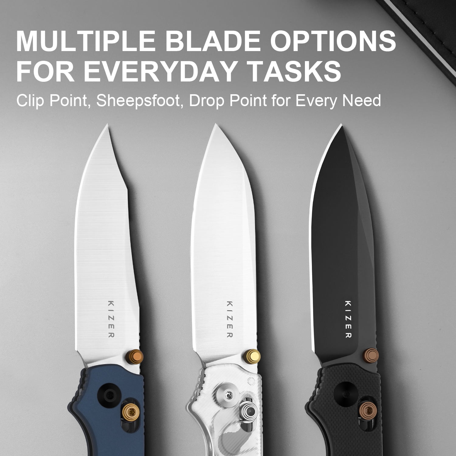 Kizer Pokiman CC EDC Folding Pocket Knife AEB-L Blade Aluminum Handle V3789A4