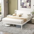thumbnail image 4 of Costway Queen Wooden Platform Bed with 12 Slats Headboard & Under Bed Storage White, 4 of 10