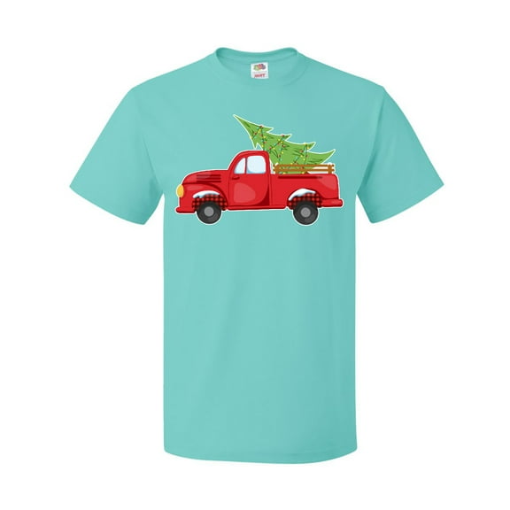 Inktastic Christmas Vintage Truck with Christmas Tree T-Shirt