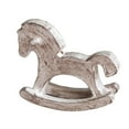 thumbnail image 4 of Mini Wooden Rocking Horse Collectible Statue Table Decor Natural Wood Compact Size for Store Display, 4 of 9
