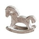 thumbnail image 4 of Caballo mecedor de madera para decoración de mesa, pequeño, adorno para centro de mesa, decoración artística Blanco, 4 of 9