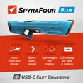 thumbnail image 2 of SPYRA Electric Water Blaster, Outdoor Squirt Gun for Pool Games, SpyraFour, Blue, 2 of 9