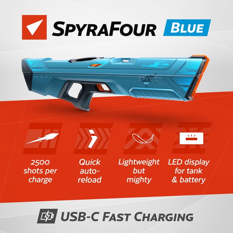 Spyra Electric Water Blaster, Outdoor Squirt Gun for Pool Games