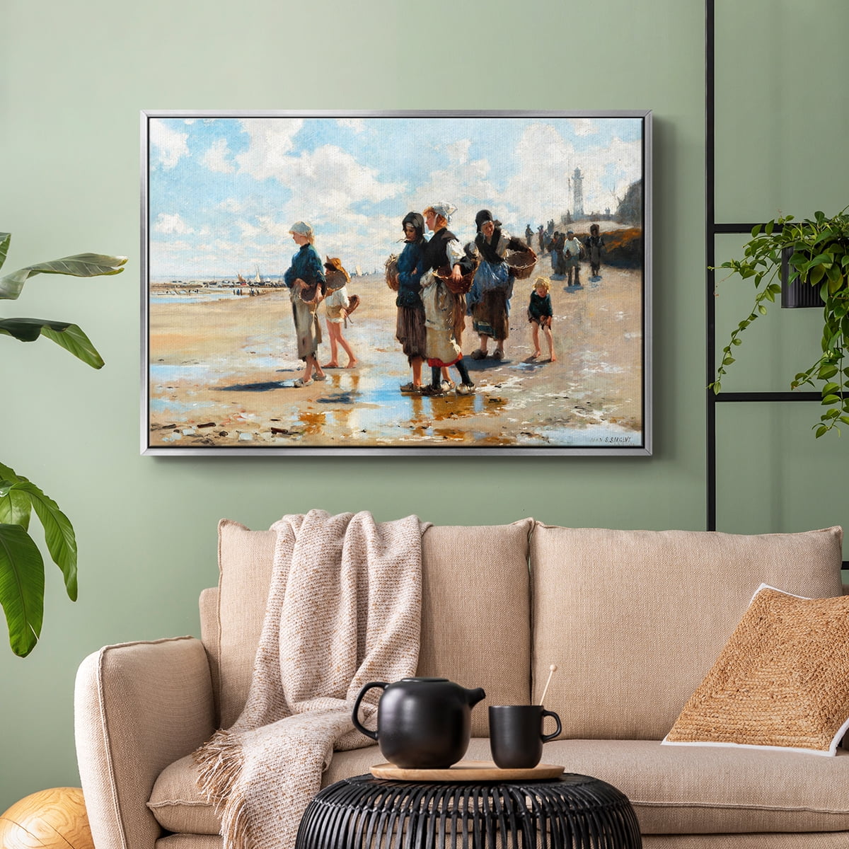 Vintage Landscape-CXII By Wexford Home Framed in Silver Wood Gallery Wrapped Canvas 17 in. x 25 in.