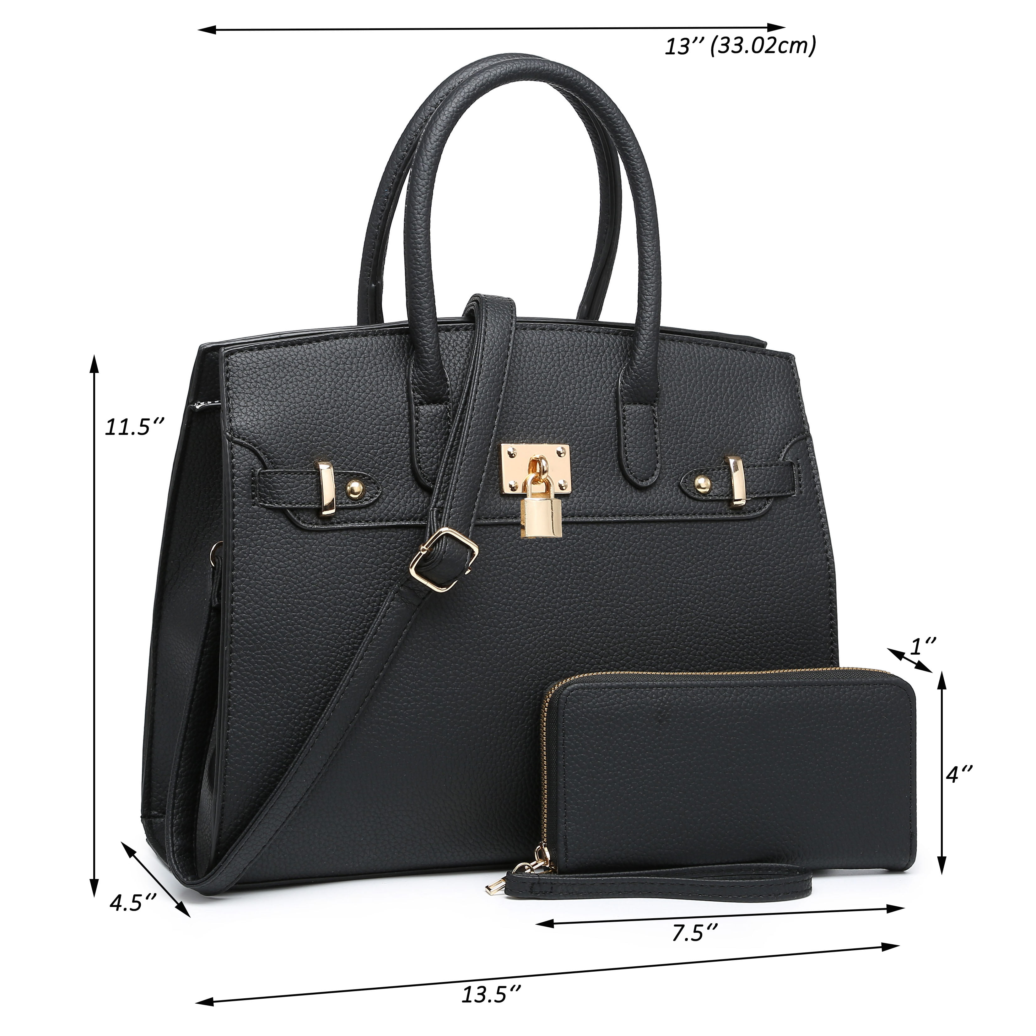 XB Faux Leather Women's Satchel Handbag with Wallet Shoulder Bag