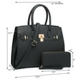 thumbnail image 5 of XB Faux Leather Women's Satchel Handbag with Wallet Shoulder Bag Tote Purse, 5 of 5