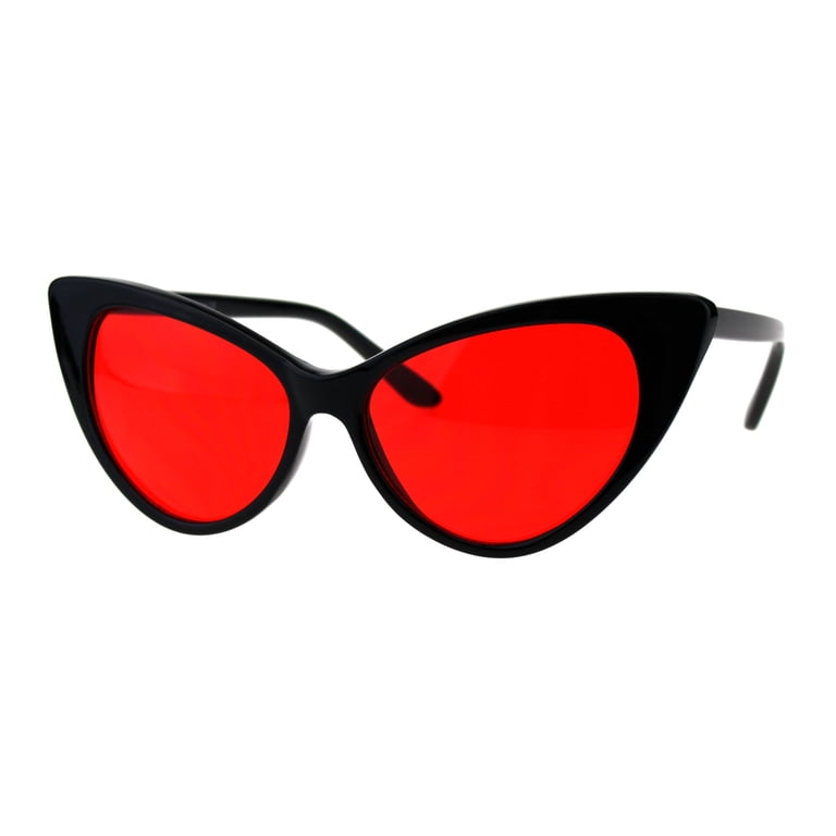 Womens Pop Color Lens Classic Plastic Cat Eye Goth  display picture 3