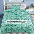 thumbnail image 2 of PiccoCasa 3 Piece Polyester Kids Duvet Cover Set Cartoon Pattern Full Green, 2 of 6