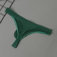 thumbnail image 5 of Lovzfmll Men's Underwear, Ice Silk Breathable Low-Rise Thong with Pouch, Quick-Dry Sheer Briefs Army Green, L, 5 of 5