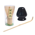 thumbnail image 1 of Juego de batidor de té matcha de estilo japonés tradicional todo en 1, regalo para los amantes del té. Un negro, 1 of 9