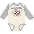 thumbnail image 3 of Inktastic Mardi Gras Time Party Mask Boys or Girls Long Sleeve Baby Bodysuit, 3 of 5
