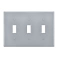 thumbnail image 2 of Dailycode Light Switch Plate Covers 2 Gang Wall Plate Plastics Outlet Covers for Kitchen Home Office Decor Light Grey, 2 of 8