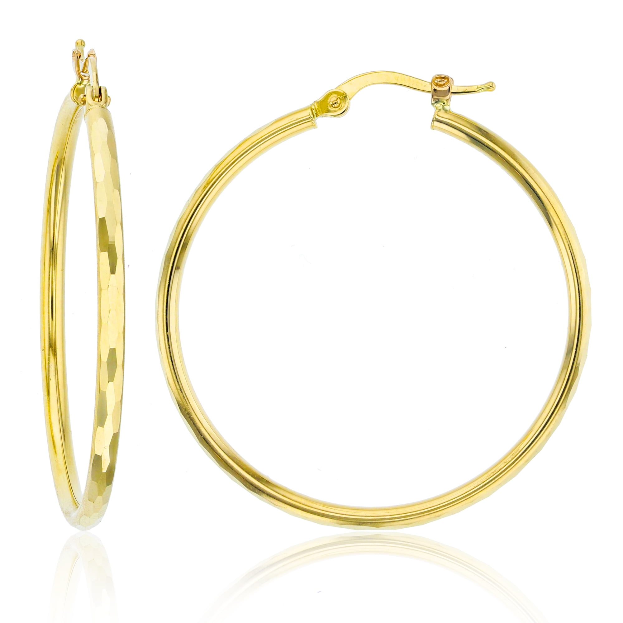 Decadence 14K Yellow or Tri Color Gold Solid Polished Diamond Cut